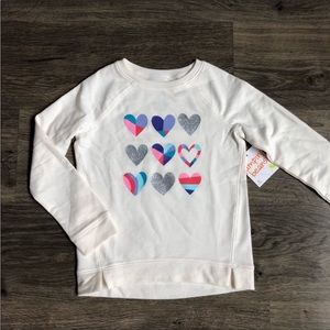 NEW Hearts printed sweatshirt.